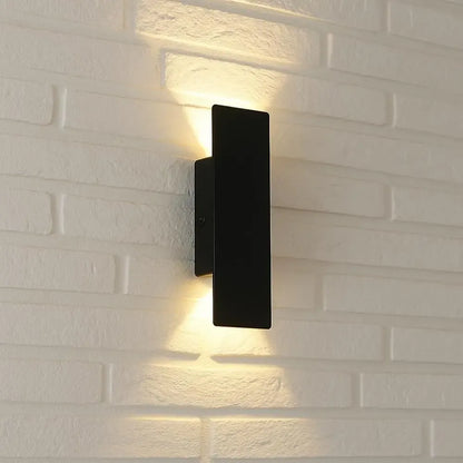 Black Up Down Outdoor Wall Light with Weatherproof Protection | RainWard Boldenn