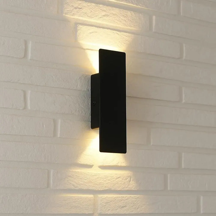 Black Up Down Outdoor Wall Light with Weatherproof Protection | RainWard Boldenn