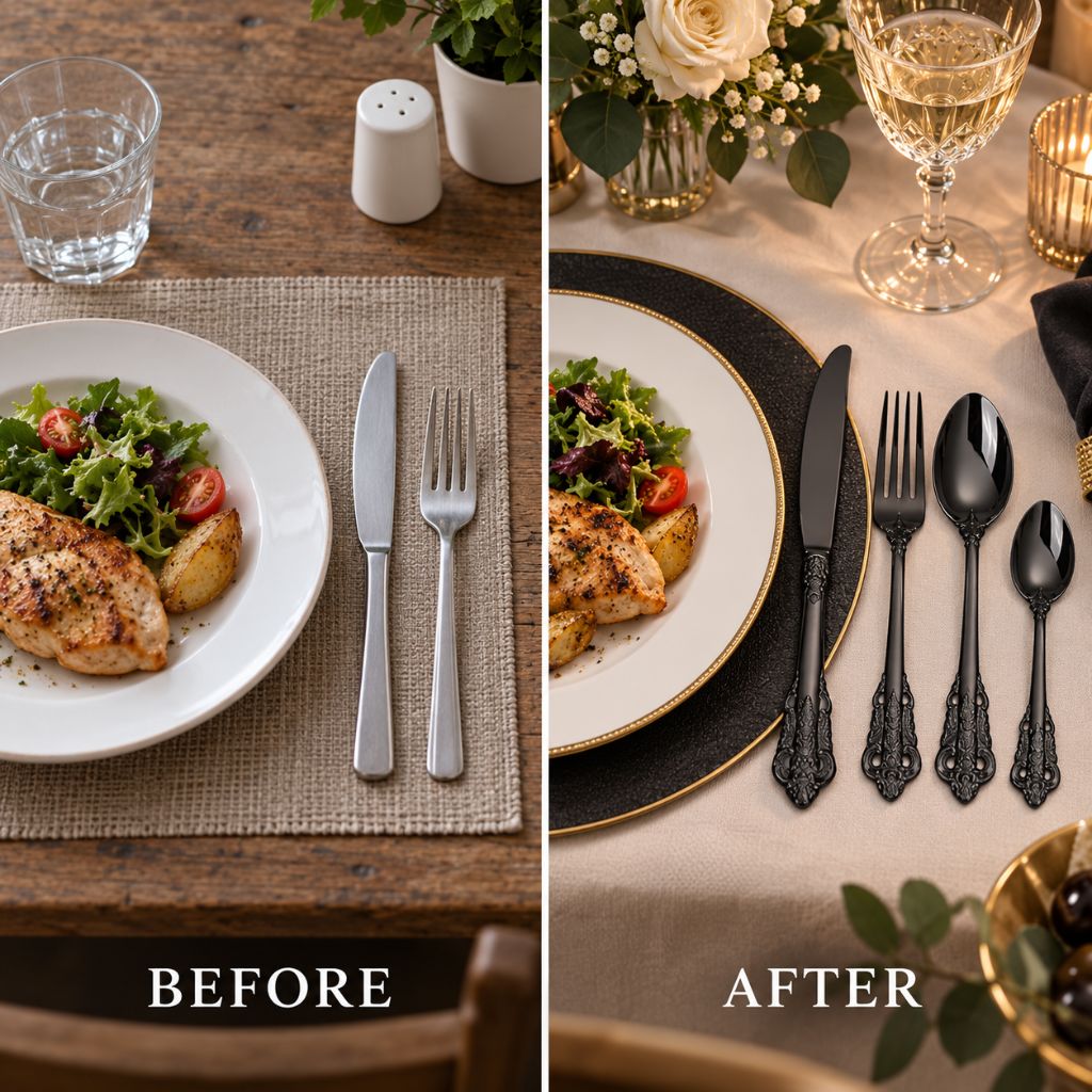 British Style Stainless Steel Cutlery Set – Classic Elegant Dining