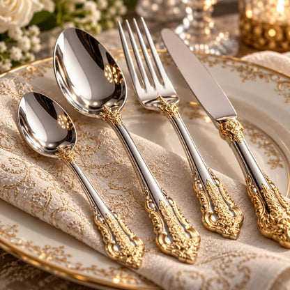 British Style Stainless Steel Cutlery Set – Classic Elegant Dining