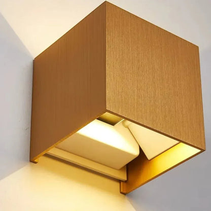 Brushed Waterproof Cube LED Up Down Wall Light Boldenn