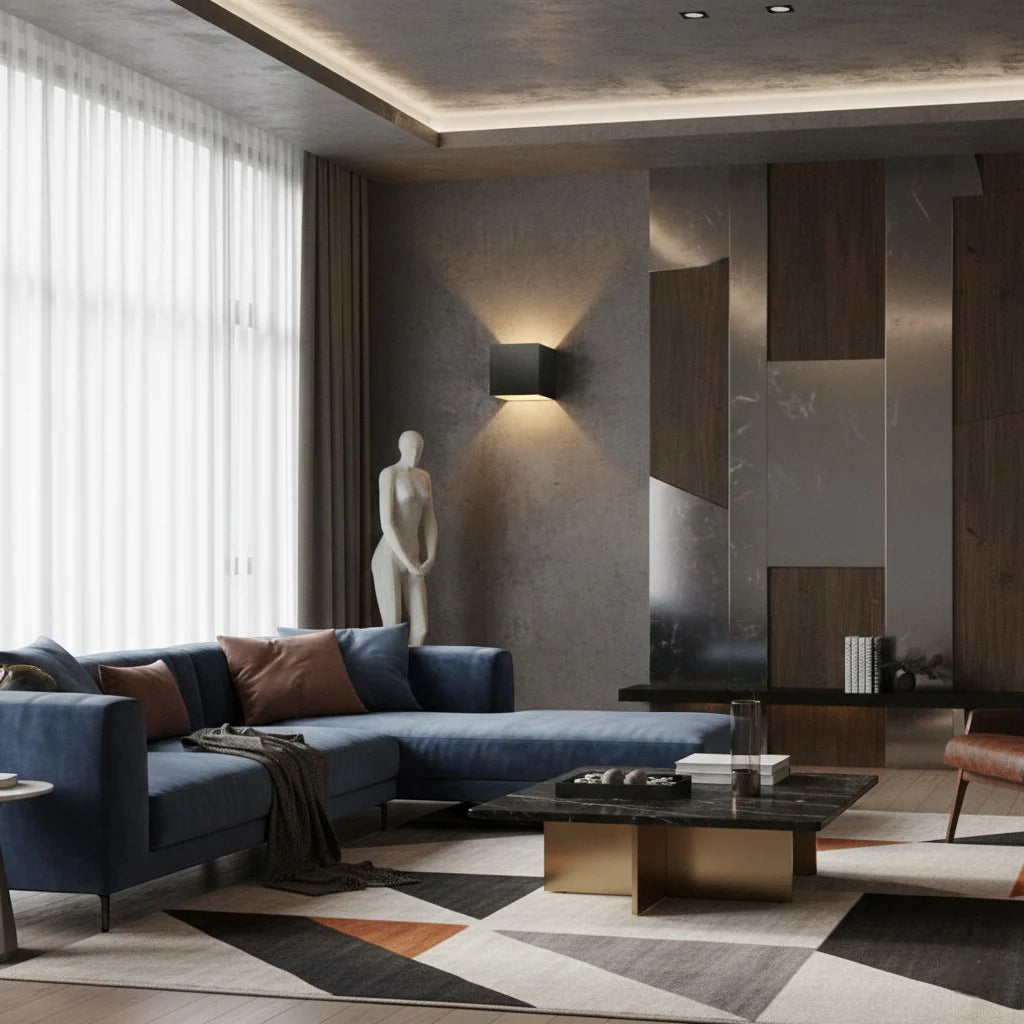 Brushed Waterproof Cube LED Up Down Wall Light