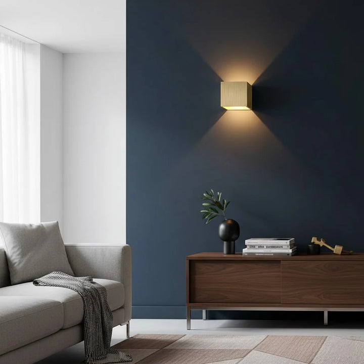 Brushed Waterproof Cube LED Up Down Wall Light