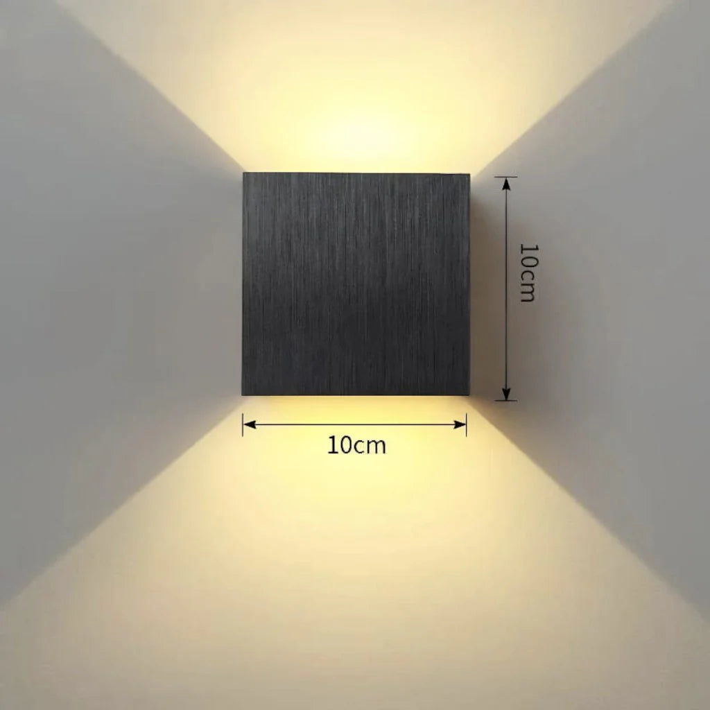 Brushed Waterproof Cube LED Up Down Wall Light