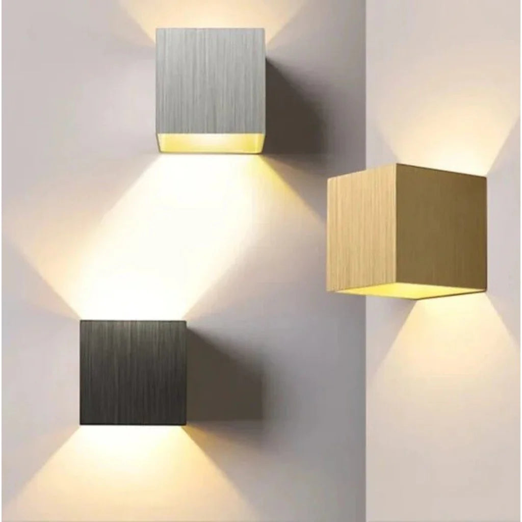 Brushed Waterproof Cube LED Up Down Wall Light
