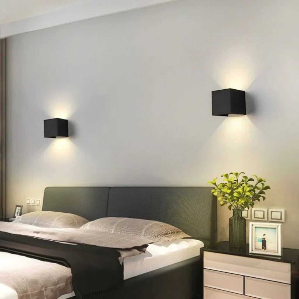 Brushed Waterproof Cube LED Up Down Wall Light