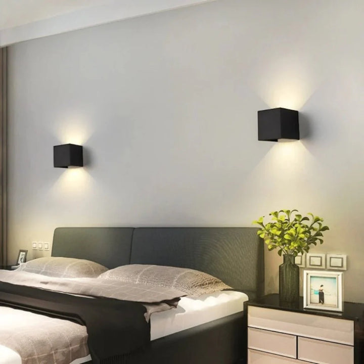 Brushed Waterproof Cube LED Up Down Wall Light