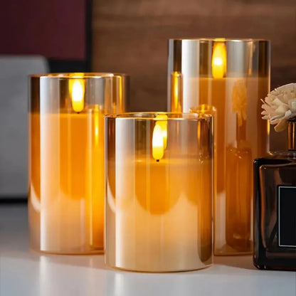 CandLight Flameless Candle Lamp - Remote-Controlled 3pc Set Boldenn