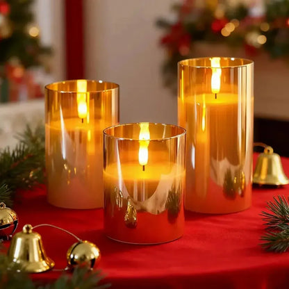CandLight Flameless Candle Lamp - Remote-Controlled 3pc Set Boldenn