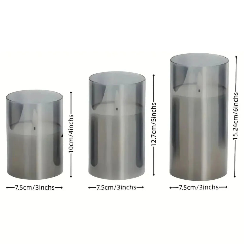 CandLight Flameless Candle Lamp - Remote-Controlled 3pc Set Boldenn
