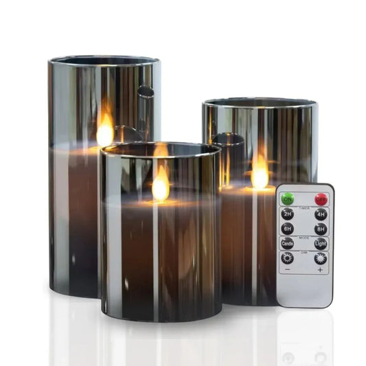 CandLight Flameless Candle Lamp - Remote-Controlled 3pc Set Boldenn