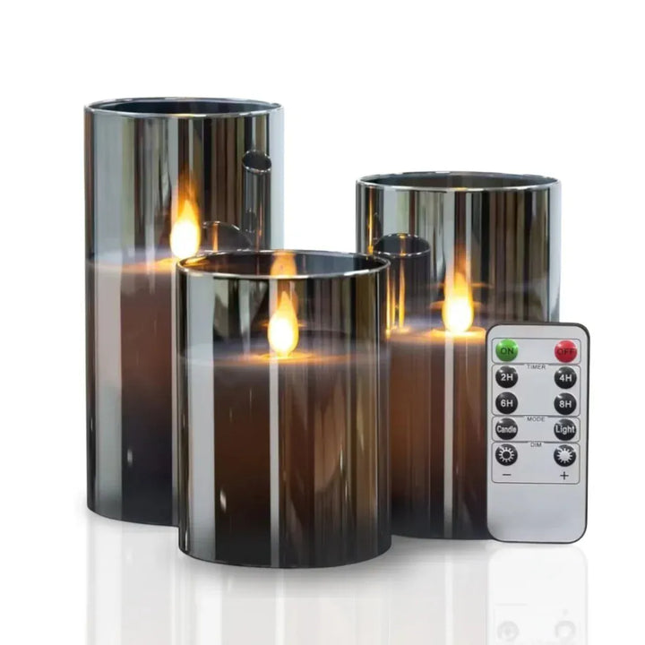 CandLight Flameless Candle Lamp - Remote-Controlled 3pc Set Boldenn