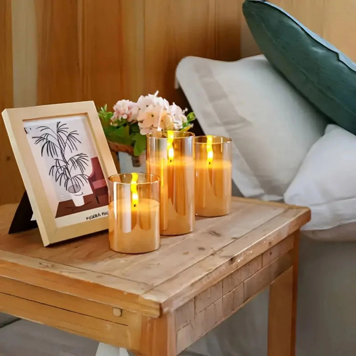 CandLight Flameless Candle Lamp - Remote-Controlled 3pc Set