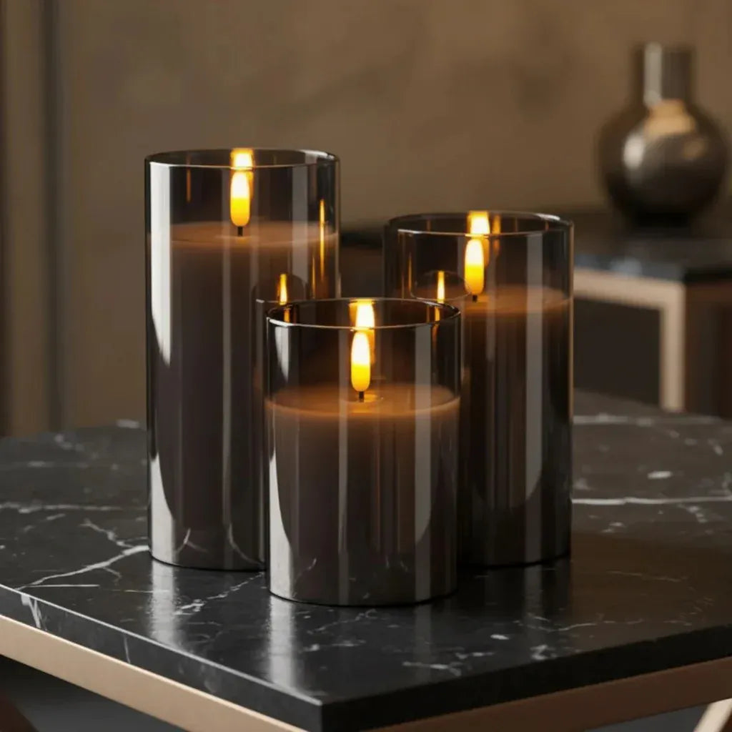 CandLight Flameless Candle Lamp - Remote-Controlled 3pc Set Boldenn