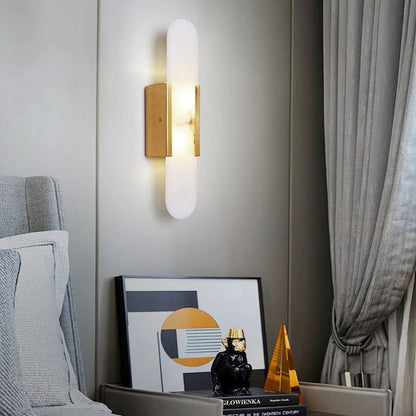 Chan Alabaster & Metal Wall Lamp Boldenn