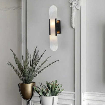 Chan Alabaster & Metal Wall Lamp Boldenn