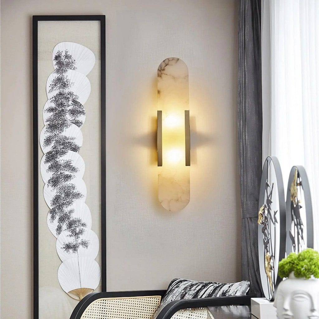 Chan Alabaster & Metal Wall Lamp Boldenn