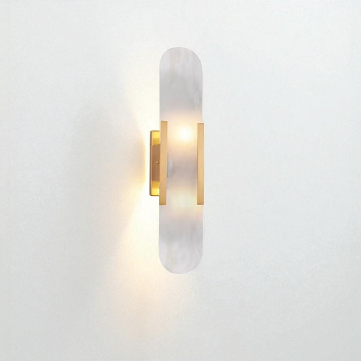 Chan Alabaster & Metal Wall Lamp