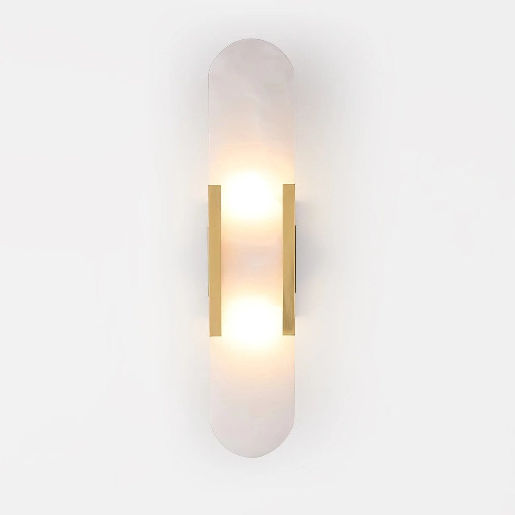 Chan Alabaster & Metal Wall Lamp