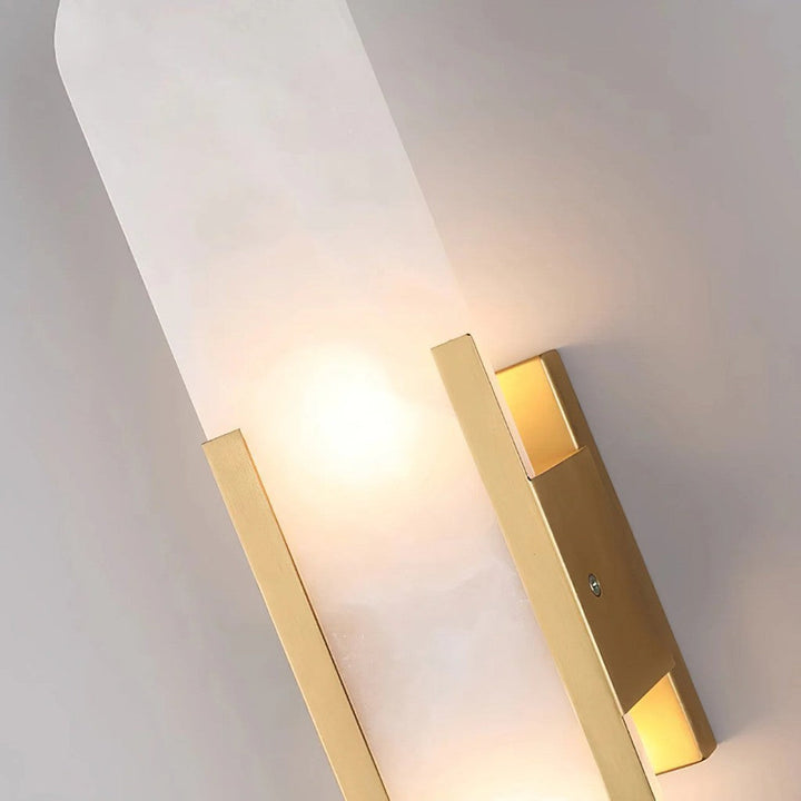 Chan Alabaster & Metal Wall Lamp