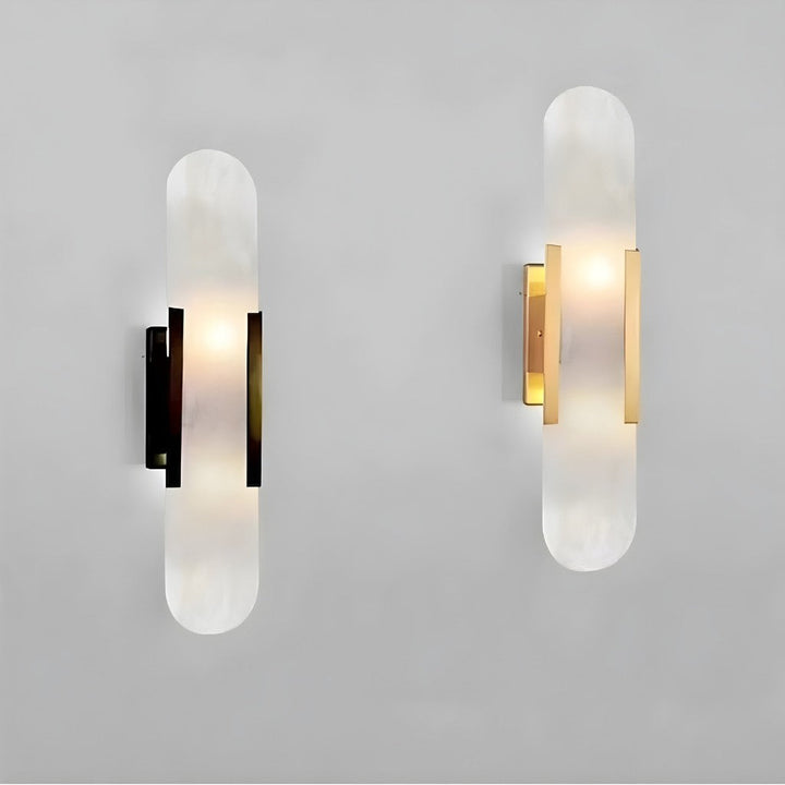 Chan Alabaster & Metal Wall Lamp