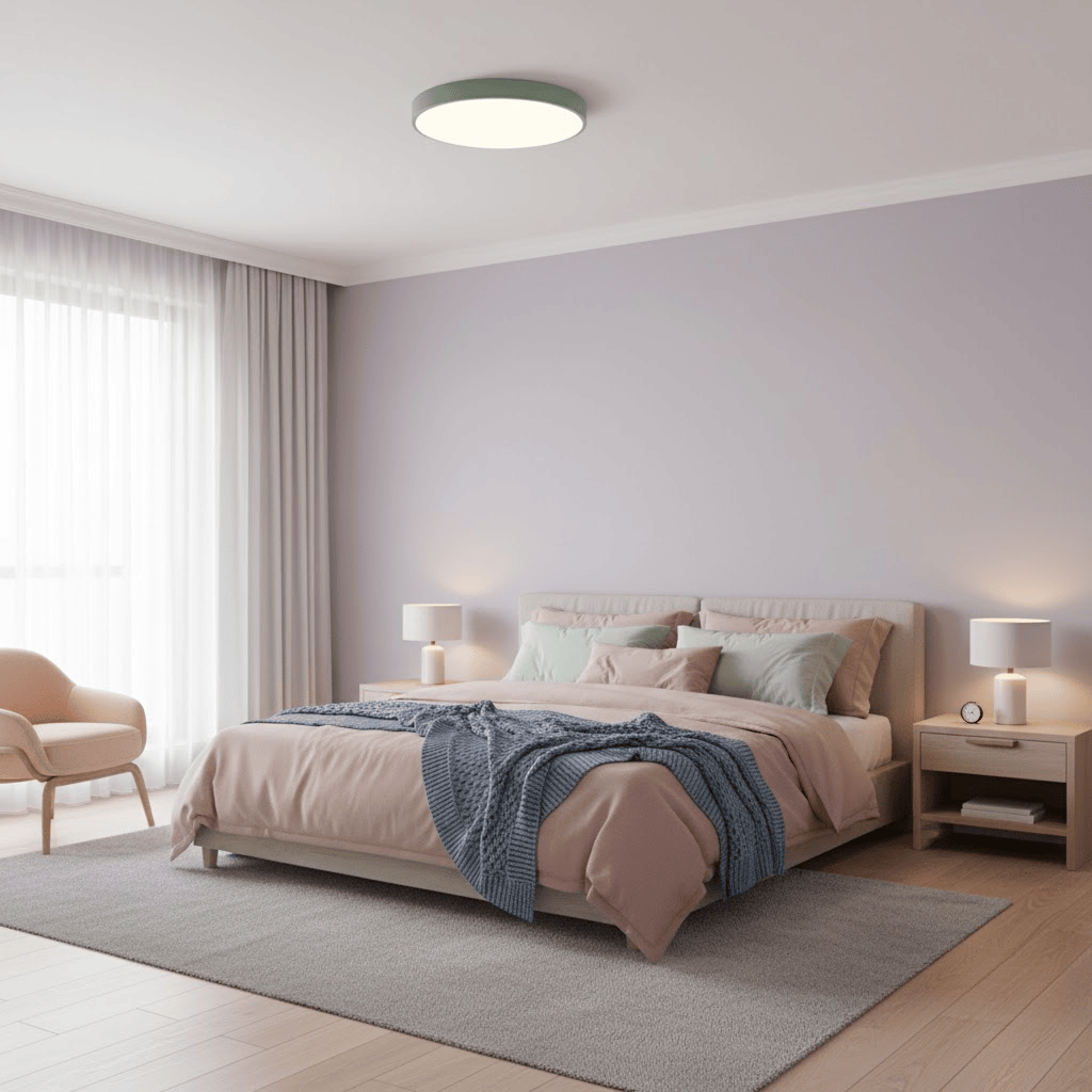 Circle Semi Flush Ceiling Light Fixture For Living Room Boldenn