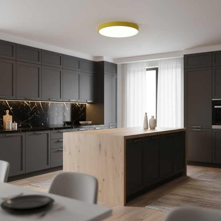 Circle Semi Flush Ceiling Light Fixture For Living Room