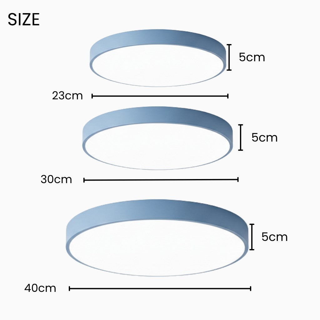 Circle Semi Flush Ceiling Light Fixture For Living Room
