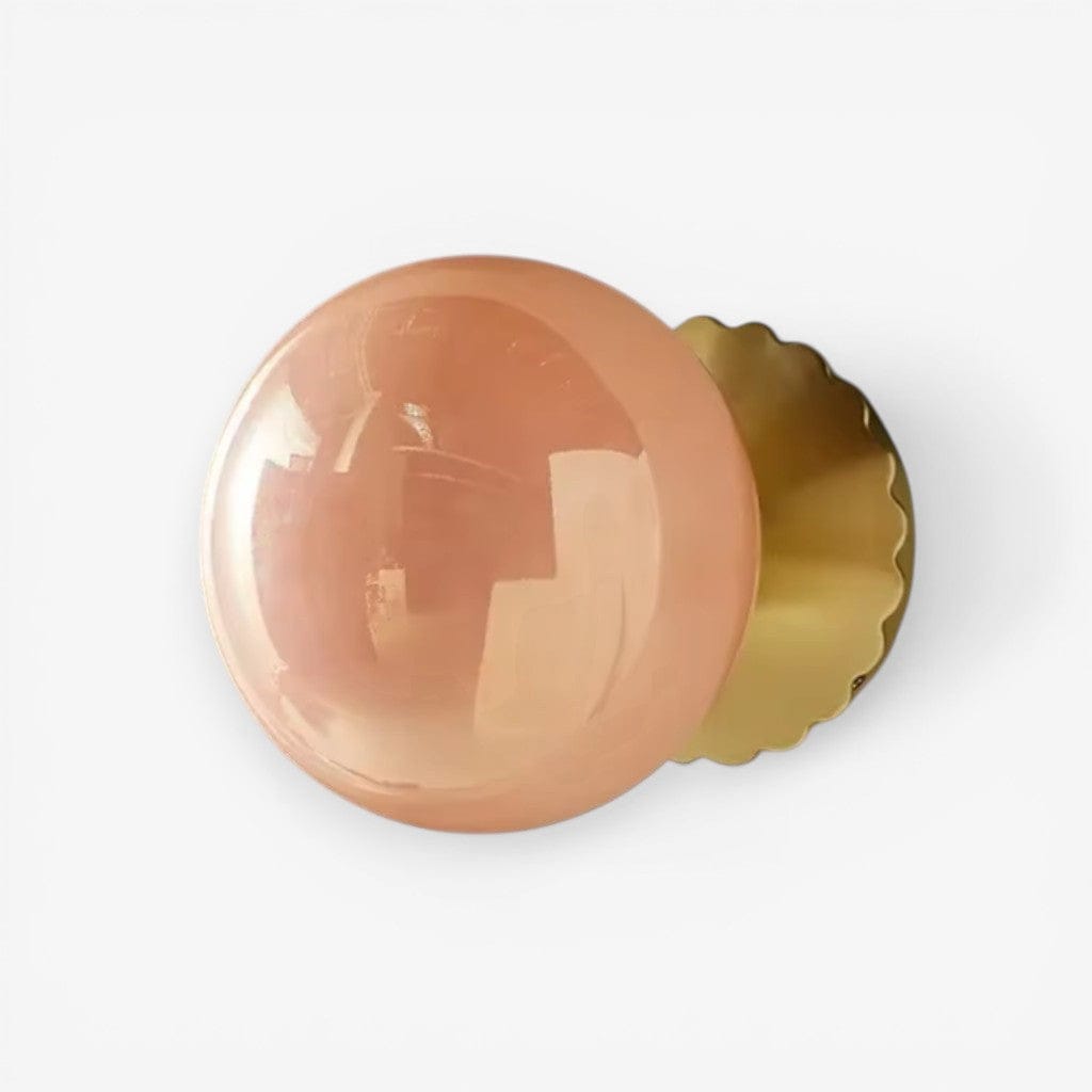 Cirelle Retro Bedside Wall Light in Cream LED Glass Sphere Boldenn