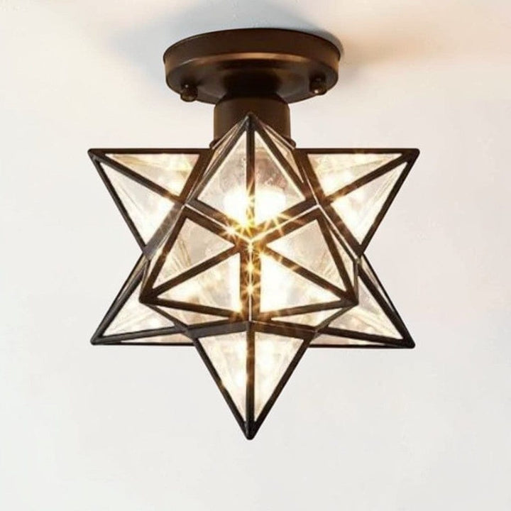 Classic Star Semi Flush Mount Ceiling Light Boldenn