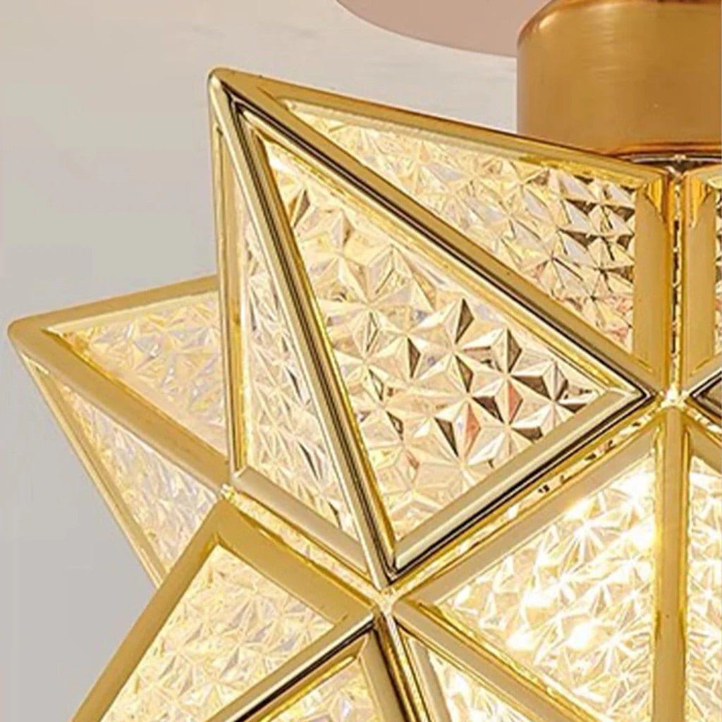 Classic Star Semi Flush Mount Ceiling Light Boldenn