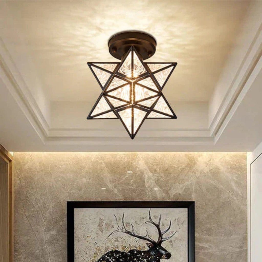 Classic Star Semi Flush Mount Ceiling Light Boldenn
