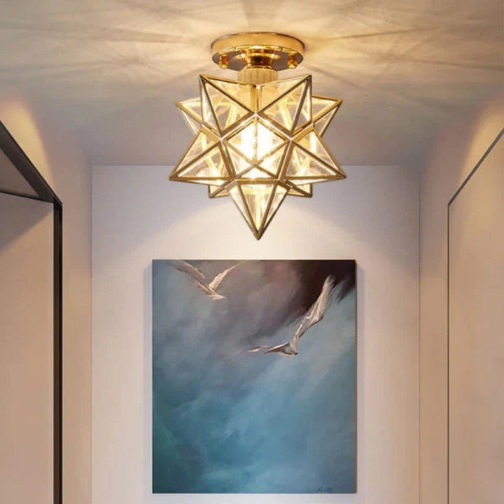Classic Star Semi Flush Mount Ceiling Light Boldenn