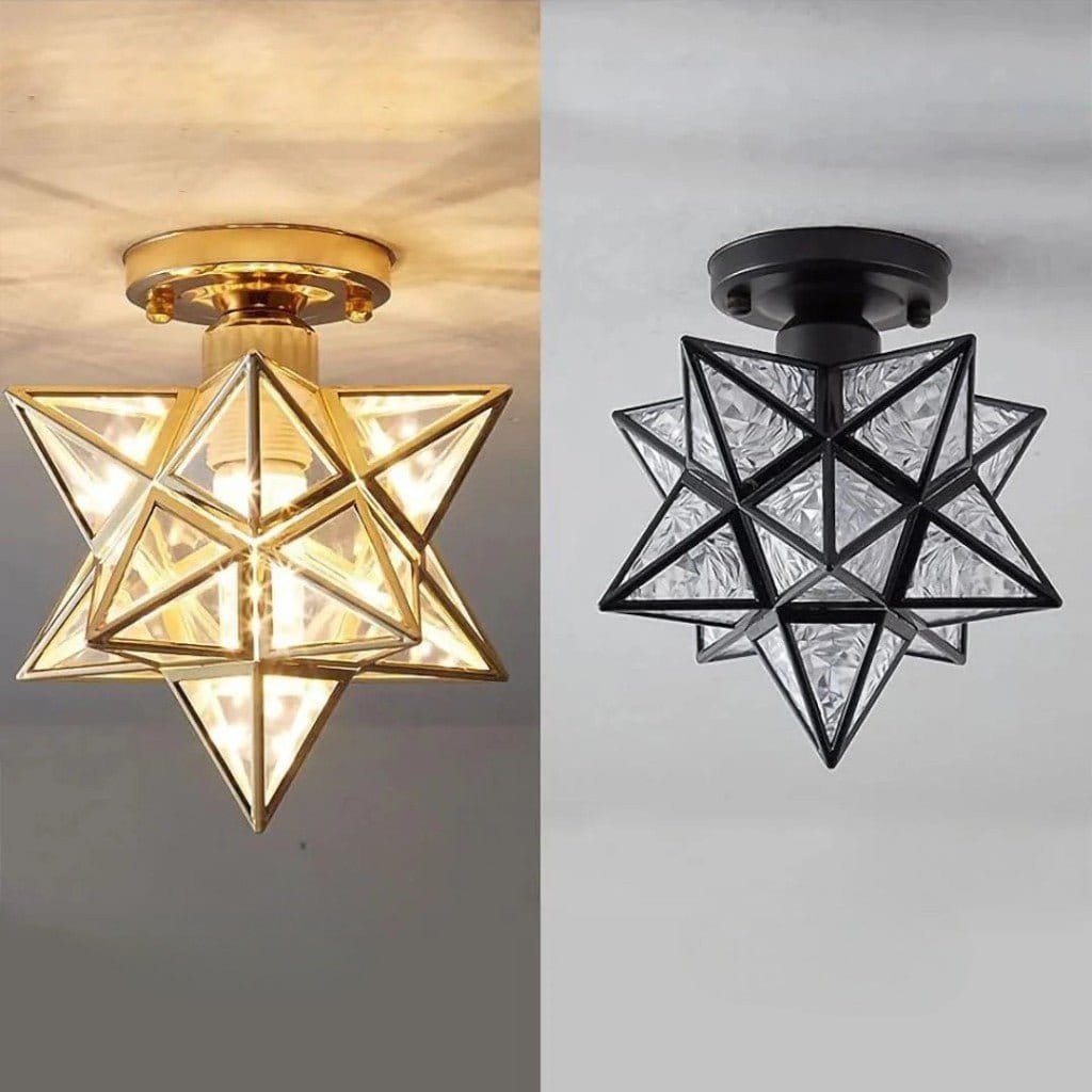 Classic Star Semi Flush Mount Ceiling Light Boldenn