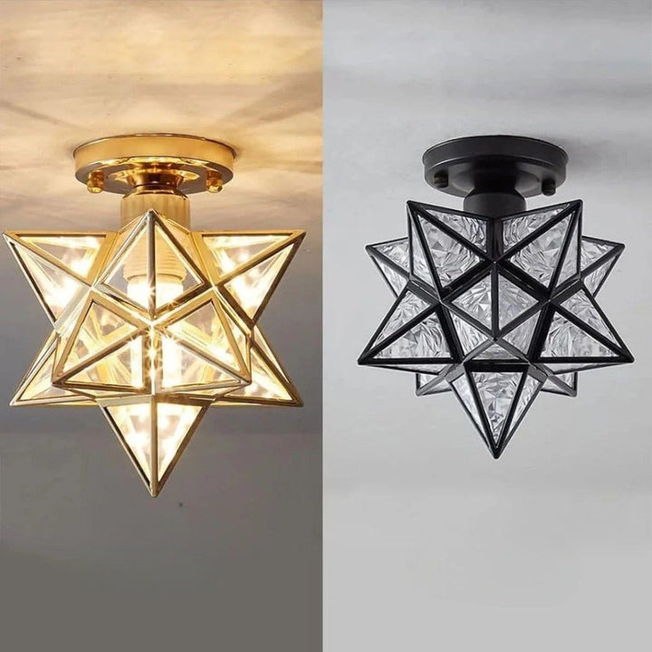 Classic Star Semi Flush Mount Ceiling Light Boldenn