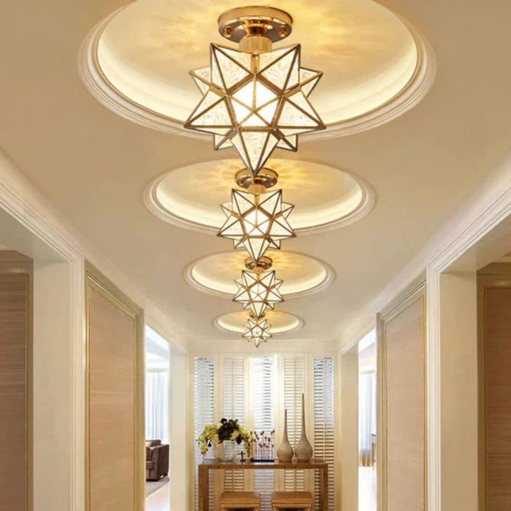 Classic Star Semi Flush Mount Ceiling Light Boldenn