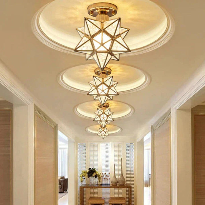 Classic Star Semi Flush Mount Ceiling Light Boldenn