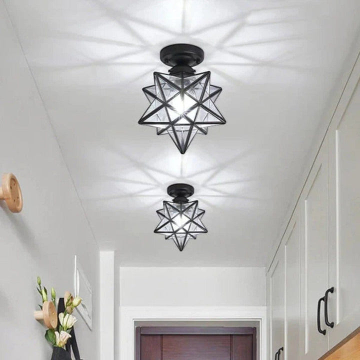 Classic Star Semi Flush Mount Ceiling Light Boldenn