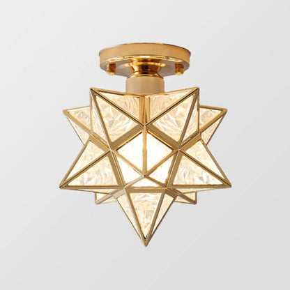 Classic Star Semi Flush Mount Ceiling Light Boldenn