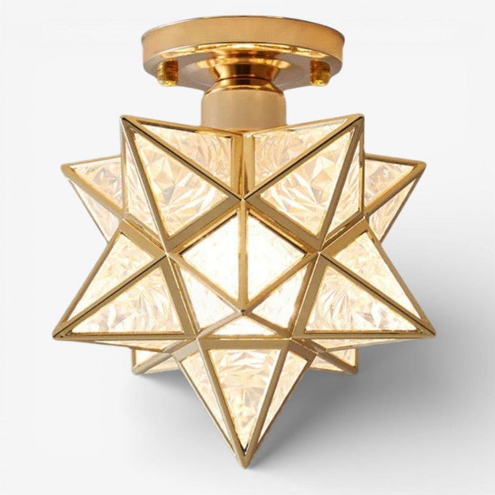 Classic Star Semi Flush Mount Ceiling Light Boldenn