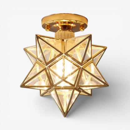 Classic Star Semi Flush Mount Ceiling Light Boldenn