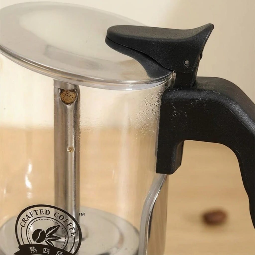 ClearBrew Glass Moka Pot – Borosilicate Stovetop Espresso Maker Boldenn