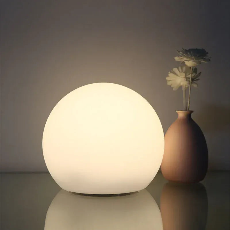 Cordless LED Globe Moon Table Lamp Boldenn