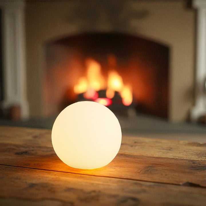 Cordless LED Globe Moon Table Lamp