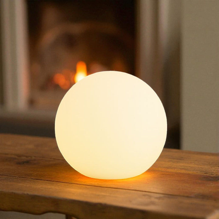 Cordless LED Globe Moon Table Lamp