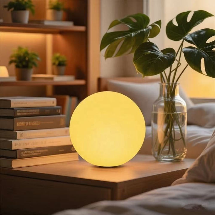 Cordless LED Globe Moon Table Lamp