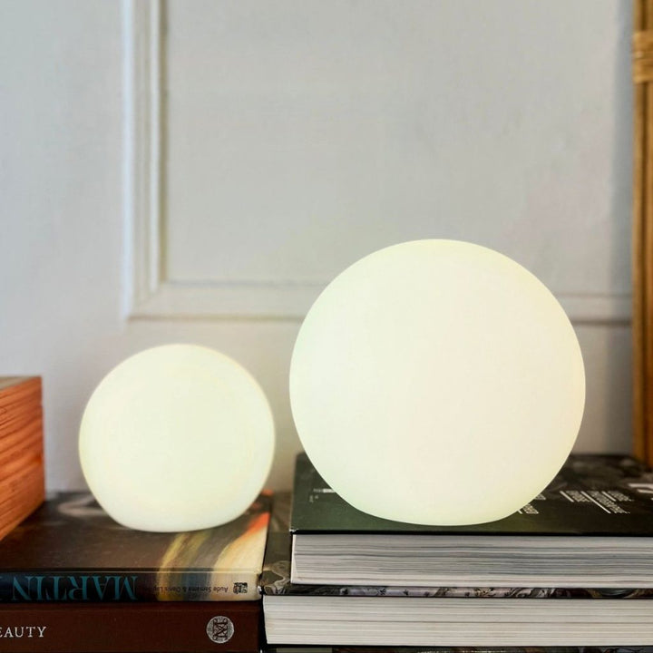 Cordless LED Globe Moon Table Lamp