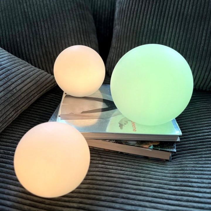 Cordless LED Globe Moon Table Lamp