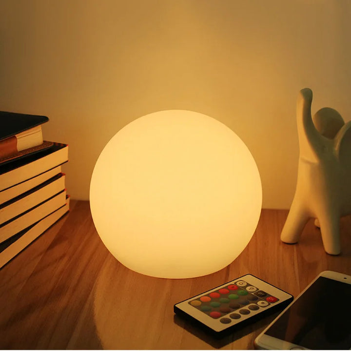 Cordless LED Globe Moon Table Lamp