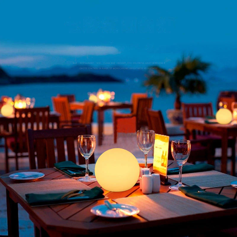 Cordless LED Globe Moon Table Lamp